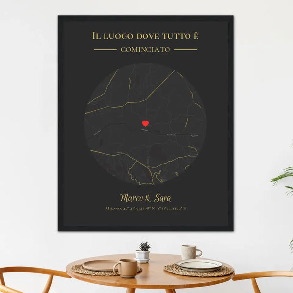 Poster con Mappa Personalizzata, Regali personalizzati – Printique Italia